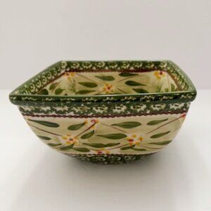 Temp-Tations by Tara Old World Green 7" Square Bowl 1.5 Qt.